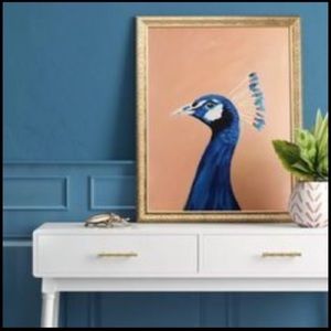 Target Opalhouse Peacock Wall Art  24 x 30 NWT
